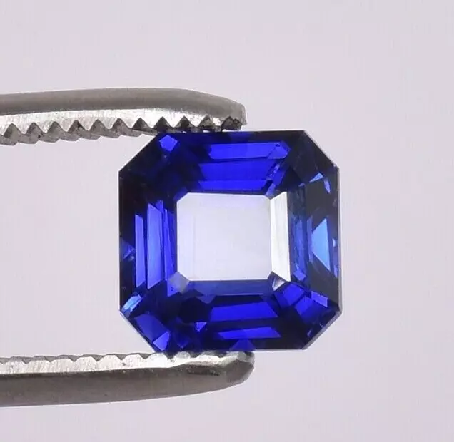 Zaffiro del Kashmir 6,10 ct. Pietra preziosa sciolta rara Asscher blu reale...