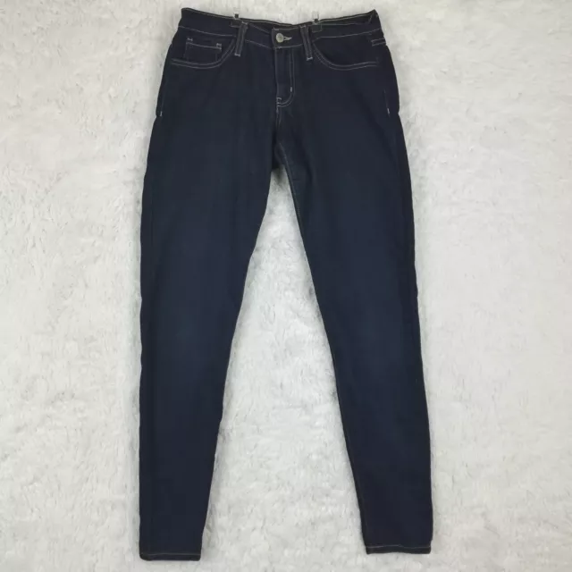 Flying Monkey Womens Jeans Skinny Blue Denim Low Rise Dark Wash Stretch 28