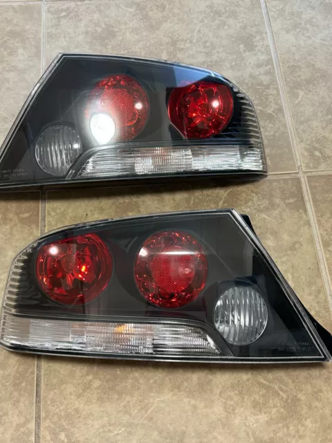 Mitsubishi Lancer EVO 8 & 9 Oem USDM Tail Light Taillight PAIR Chrome Delete