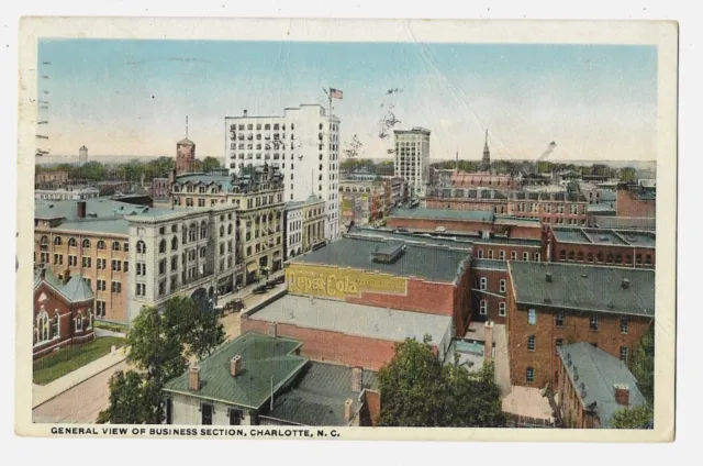 General View Of Business Section, Charlotte, North Carolina, 1920s