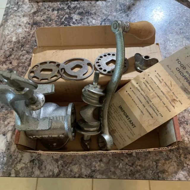 Vintage Universal Food And Meat Chopper No. 1551 Original Box&Manual Climax