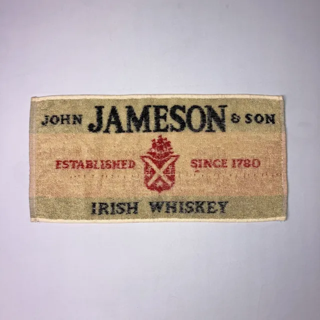 John Jameson and Son Irish Whiskey Bar Pub Towel Promo Advertising Rare 9 x 18