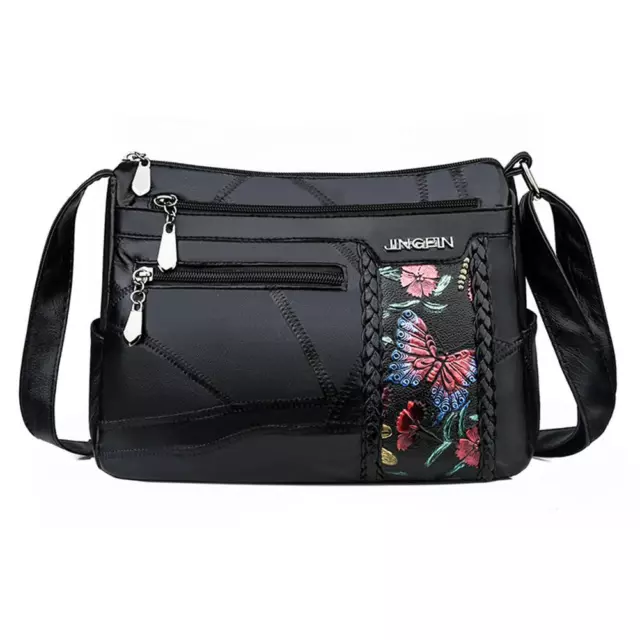 Borsa a tracolla semplice donna pelle moda stampa fiore borsa a tracolla messenger
