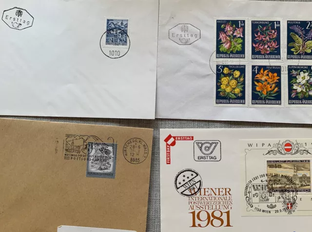 Briefmarken Briefe FDC Österreich Konvolut 152 Briefe & Karten gelaufen  2