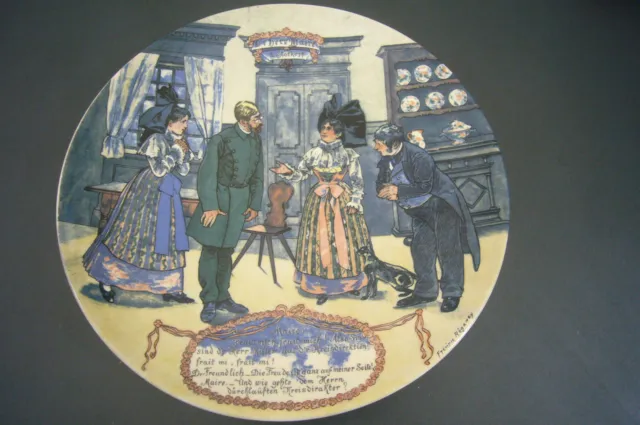 "Dr Herr  MAIRE"   ASSIETTE  EN FAIENCE DE SARREGUEMINES  UC N°1