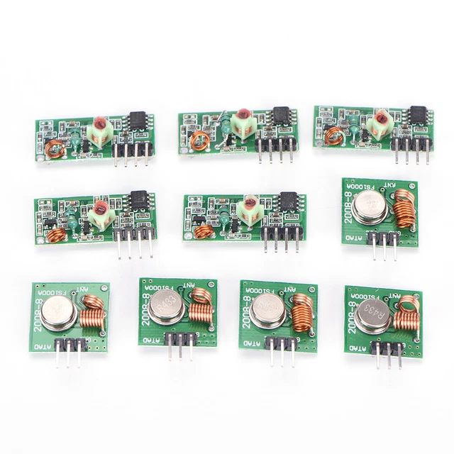 5x 433Mhz RF transmitter and receiver kit Module Arduino ARM WL MCU Raspberry*tz