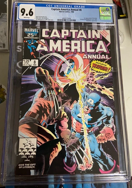 Captain America Annual 8 CGC 9.6 Wolverine 1986 Iconic Zeck Cover 1st Overrider