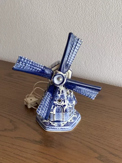 Seltene alte Mühle Delfter  Porzellan,  Rauchverzehrer