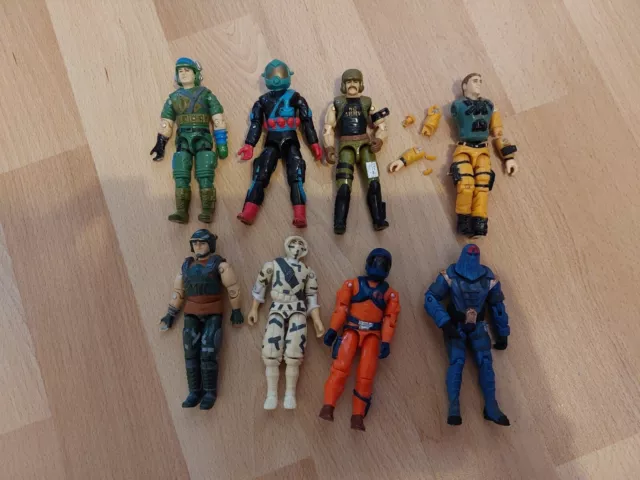 Vintage GI Joe Action Force Soldiers 1980’s Figures Lot/bundle x 8