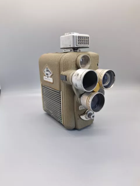 Vtg 50s 60s Eumig Turrent Lens 8 mm R Movie Camera Leather Case Austria T Untest