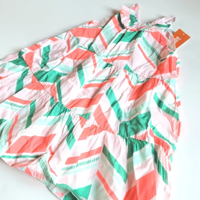 Gymboree sz 4 Island Cruise Pink Chevron Print Dress NWT