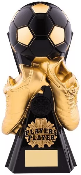 Trofeo de Fútbol Gravedad Negro Y Oro Botas Jugador Premio Grabado Gratis RF119A