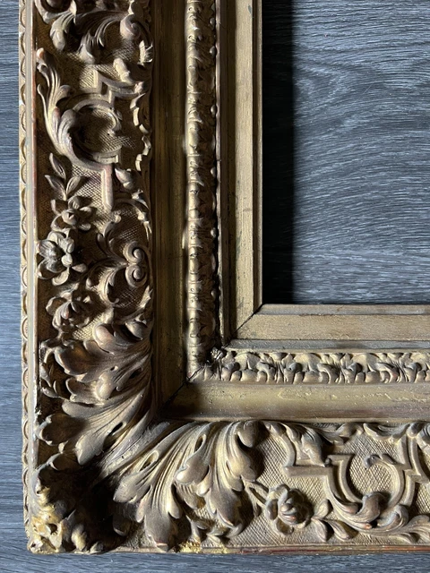 Cadre Doré/cadre Ancien/feuille Acanthe/old Frame/Fin 19eme/grand/70,5x54,5cm