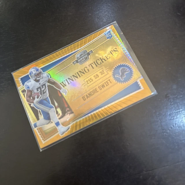 2020 Contenders Optic D'Andre Swift RC Winning Tickets Orange #’d /50 Georgia 2