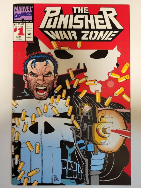 Punisher War Zone #1 Marvel Comics 1992 Series John Romita Jr 9.4 Near Mint