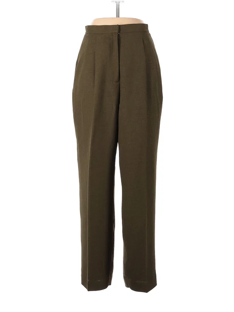 Amanda Smith Women Green Dress Pants 8 Petites
