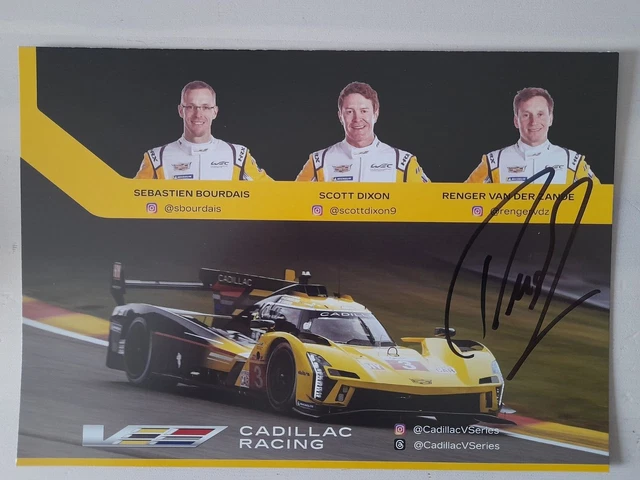 Carte Dédicacée 24 Heures Du Mans 2025 - AF Corse #55 - 3 Pilotes - 20.5x15 Cm