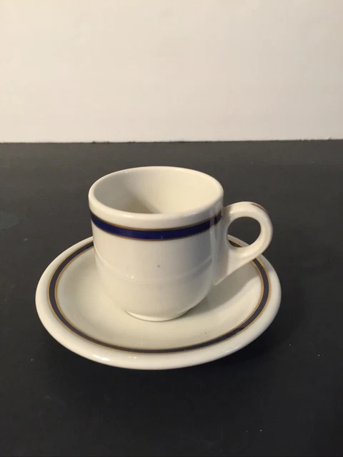 Union Pacific Rr Cobalt And Gold Demi Cup & Saucer