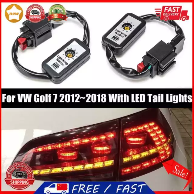 2pcs Dynamic Turn Signal Adapter LED Taillight Cable Harness Accessory for Golf