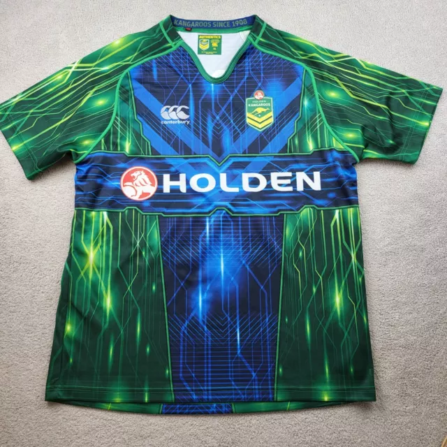 Australia Rugby Shirt Extra Large Rugby League Green NRL Jersey Canterbury