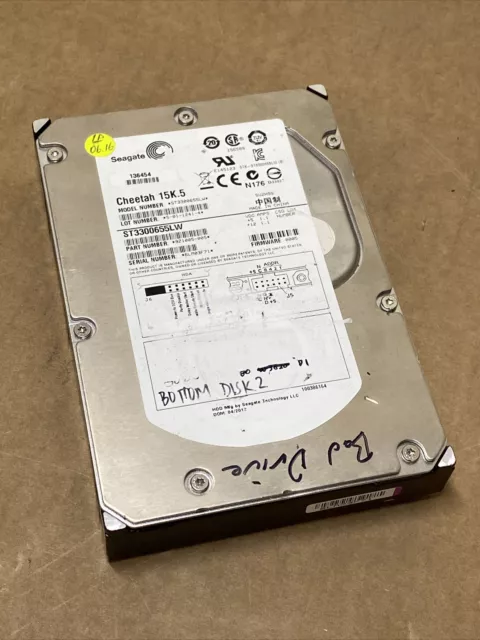 Seagate Cheetah ST3300655LW 15K.5 300GB 3.5" U320 SCSI 68 PIN HARD DRIVE