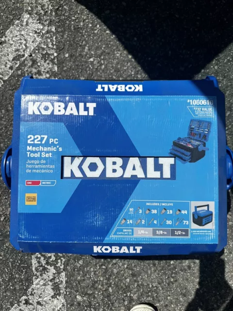 Kobalt 227-Piece Standard (SAE) and Metric Polished Chrome Mechanic's Tool Set!!