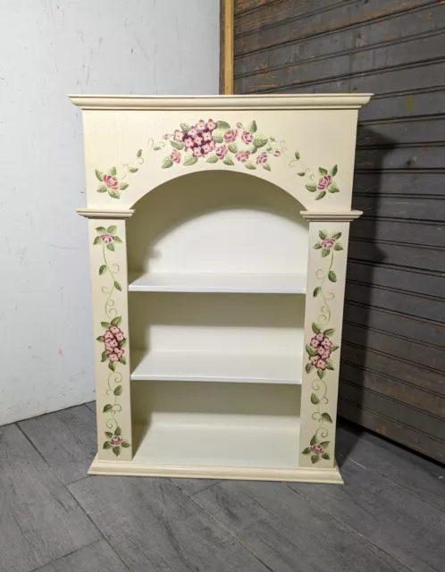 Vintage HOMCO Home Interiors Shabby Chic Cottage Floral Wall Shelf Display Curio