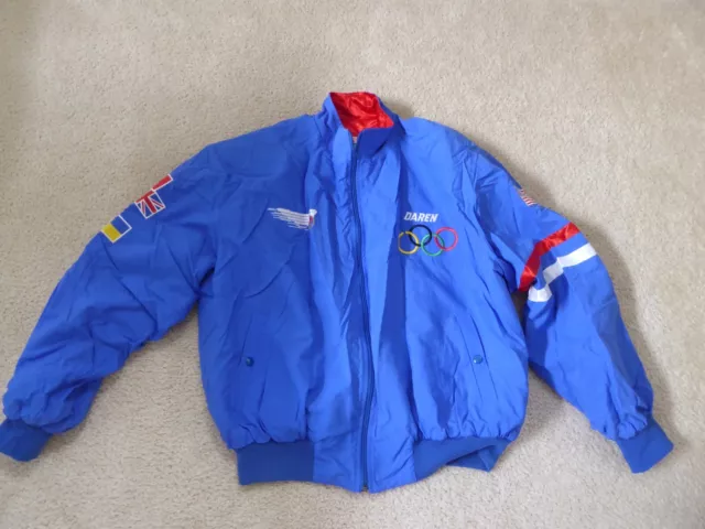 1994 Tour Olympic Coat Jacket Blue World Figure Skating Champions size L
