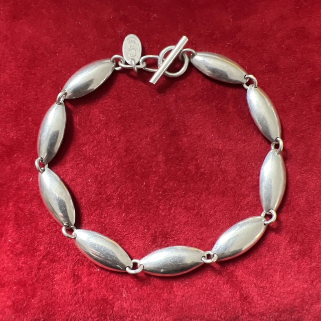 Bracelet Gourmette Vintage Florence En Argent Massif 925 - Poinçonné, Longueur 21 Cm