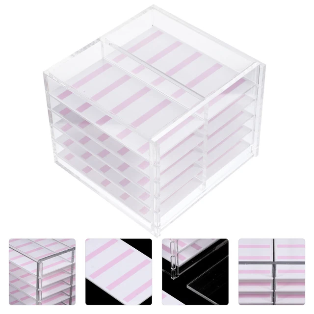Caja de Almacenamiento Portátil Puntas Uñas, Transparente 10 Capas Artificial