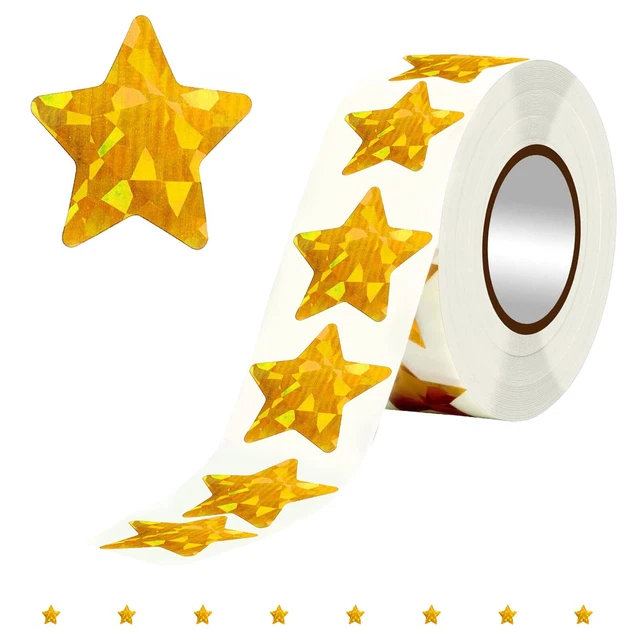 Gold Star Stickers Gold Star Stickers 1 Roll 500 Pieces Aluminized Paper