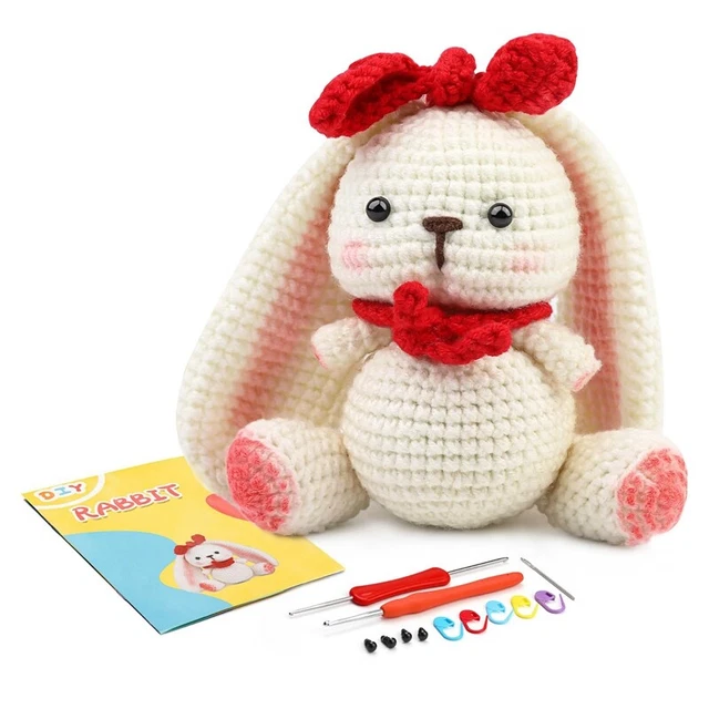 Mirui Kit Ganci da Taglio Fai-da-Te Tiro Cuscino Copertina Carino Tappeto Orso Modello, Kit Cuscino Punto Croce, Artigianato per Bambini all'Uncinetto per Bambini E Adulti 16,9 Pollici X 16,9 Pollici