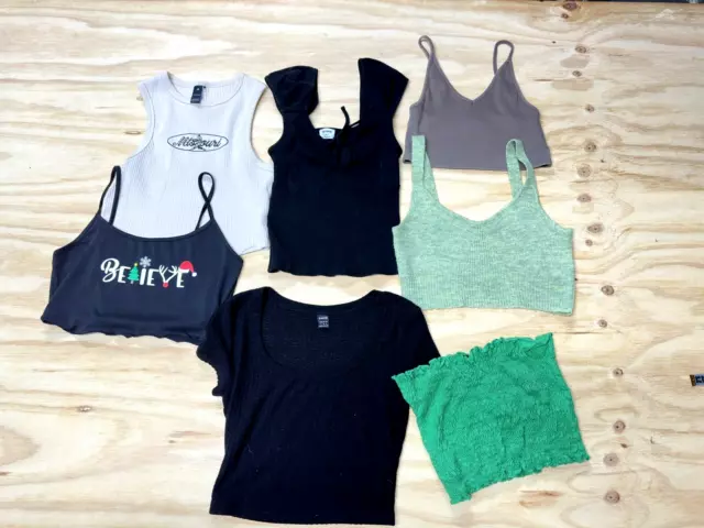 Bulk Lot of 7 Teen Tops Size S Factorie Cotton On, Urban Outfitters, Shein Girls