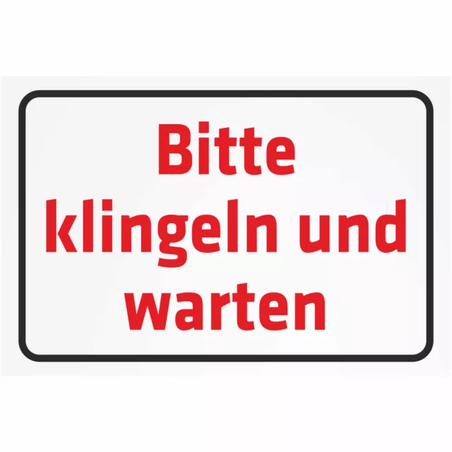 Schild - Bitte klingeln und warten KPI0314