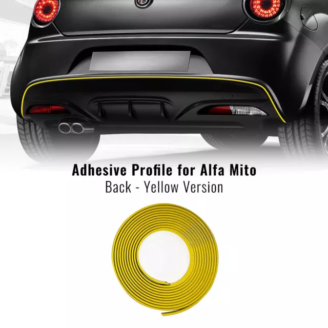 Profilo Giallo Adesivo per Dam Paraurti Posteriore Alfa Romeo Mito