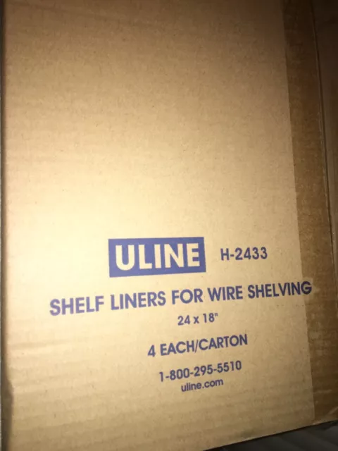 ULINE H-2433 shelf liners for wire shelving 24" x 18" pack of 4 new