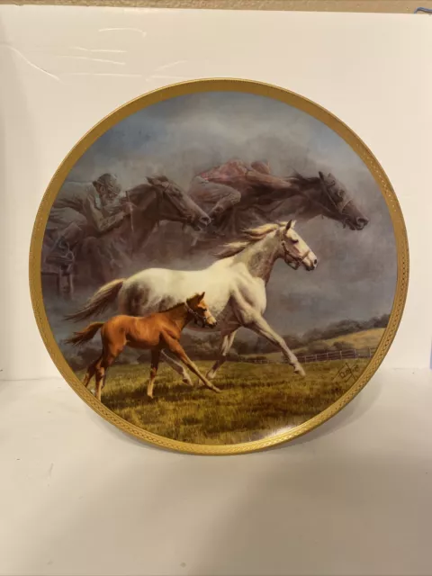 Eternal Legacy Horse/Jockey Fred Stone collector plate #4838 American Artist 87’