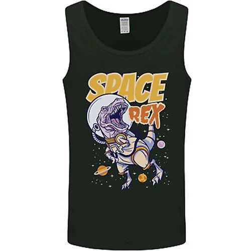 Space T-Rex Dinosaur Dino Astronaut Mens Vest Tank Top