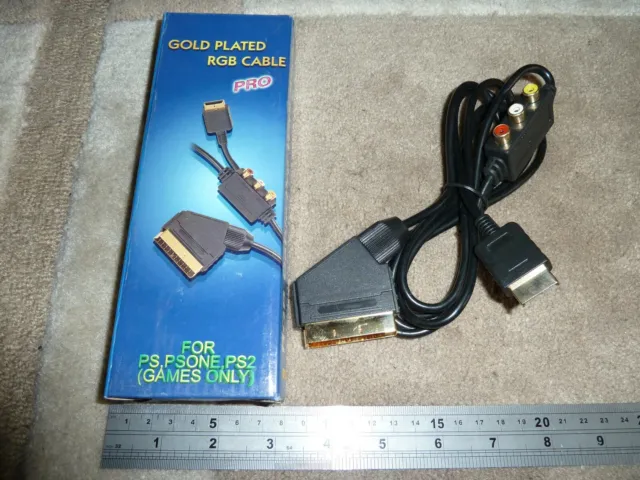 Sony Playstation 2 3 Ps1 Ps2 Ps3 Rgb Scart Tv Cable Lead G-Con Av Connectors New