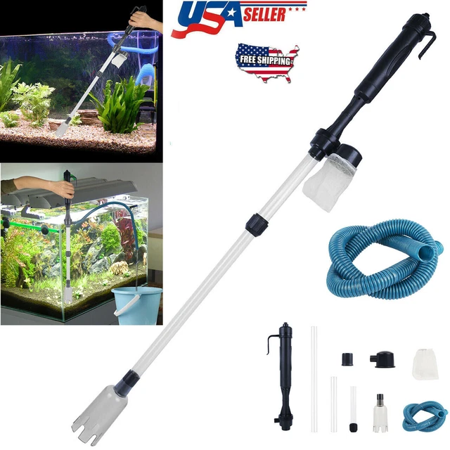 ELECTRIC AQUARIUM FISH Tank Siphon Pump Vacuum Gravel Water Filter
