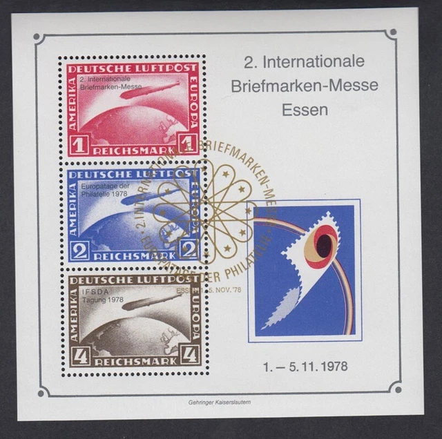 Vignette Bund 2.Internationale Briefmarken Messe Essen 1978 gestempelt