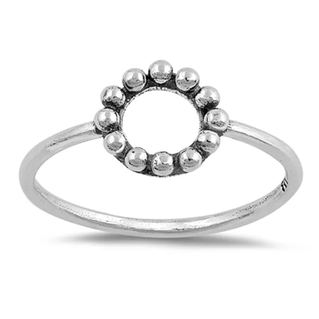 Halo Cutout Elegant Simple Thumb Ring New .925 Sterling Silver Band Sizes 3-10