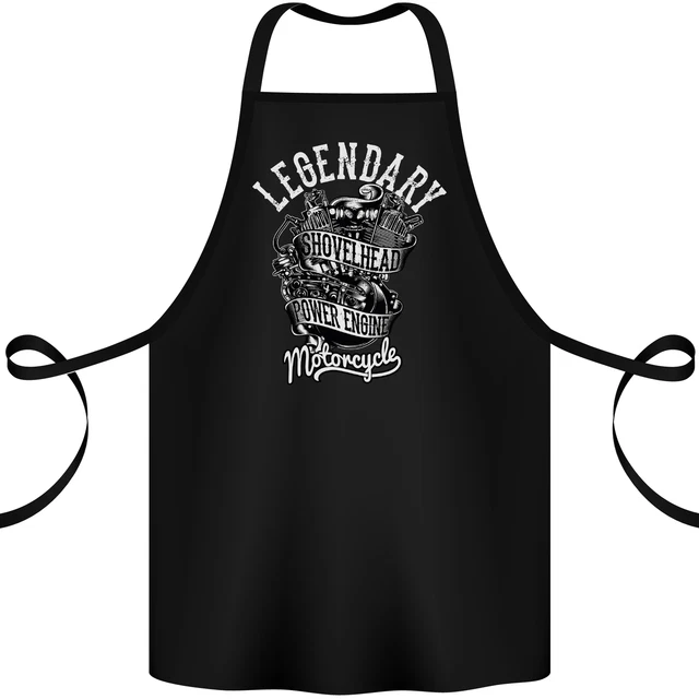 Legendary Shovelhead Motorcycle Biker Cotton Apron 100% Organic