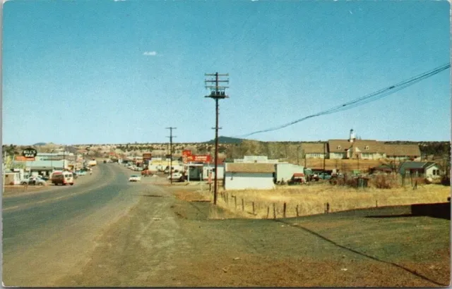 Show Low, Arizona Postcard Main Street / Downtown / Highway 60 Scene c1960s