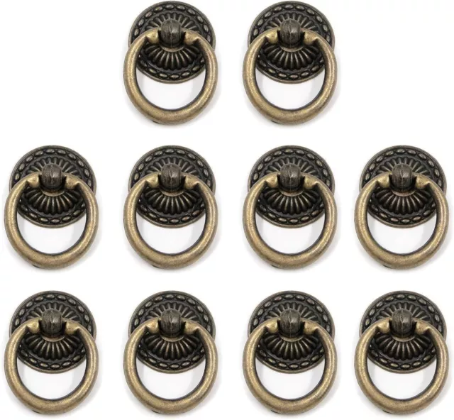 Antique Bronze Knobs Pulls Handles Hardware Furniture Drawer Pull Ring Dresser