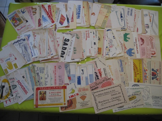 *Lot 135 BUVARDS publicitaires collection différents thèmes variés 7 photos