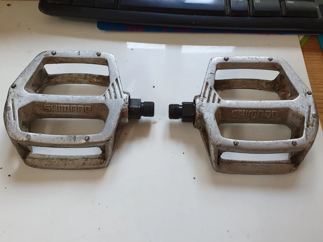 Pédales BMX Old School Shimano MX PD-MX15 - Argent, Axe 1/2, Années 80