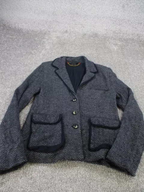 Marc By Marc Jacobs Blazer Womens Medium Gray Wool Knit