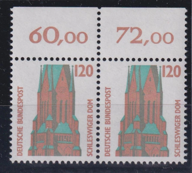 Bund 1375 mit Oberrand waagerechtes Paar SWK 120 Pf postfisch