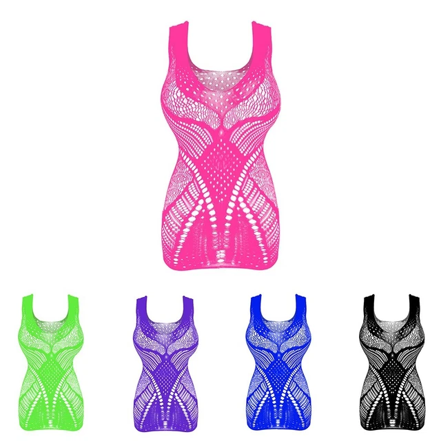 Donne Sexy Rete Lingerie Cavo Vestito Aderente Vedere Thought Indumenti da Notte